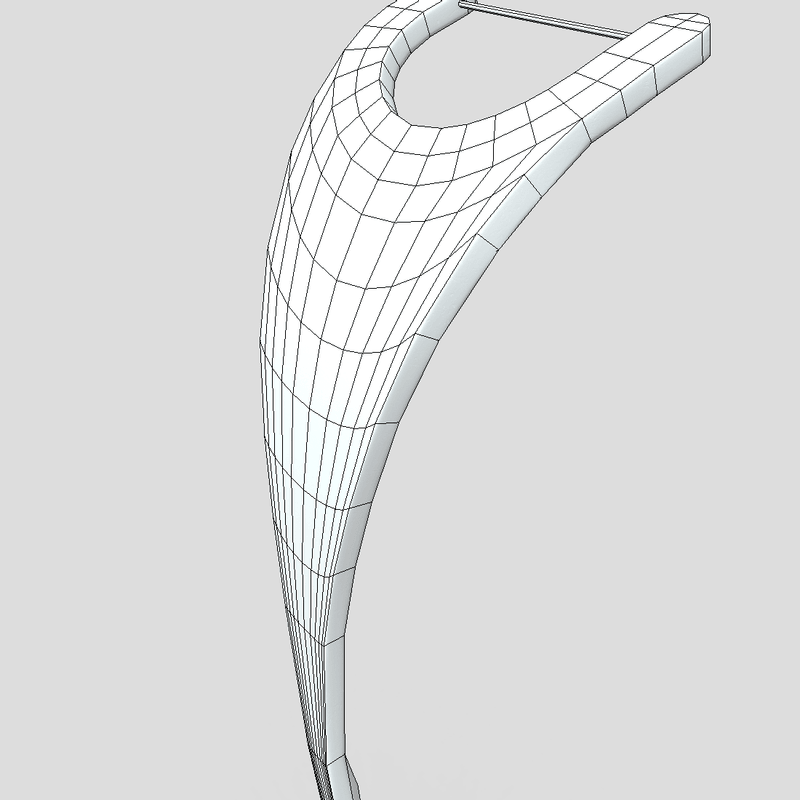 Dental Floss Pick 3 - low poly PBR 3d model