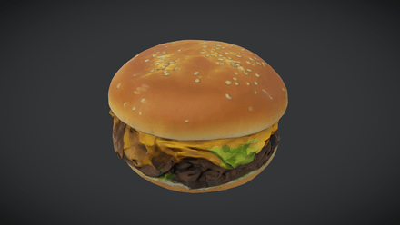 Cheese Burger - low poly PBR 3d model