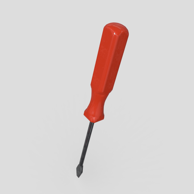 CC0 - Screwdriver - low poly PBR 3d model