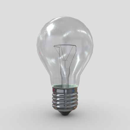 Light Bulb 3 - low poly PBR 3d model