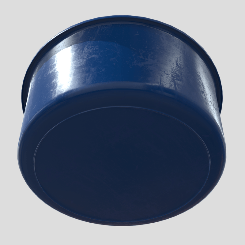 CC0 - Plastic Wash Basin 2 - low poly PBR 3d model