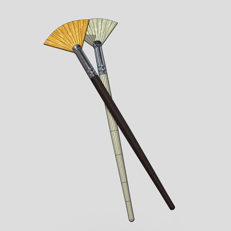 Paint Brush 5 - low poly PBR 3d model