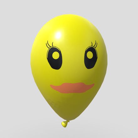 Balloon 2 - low poly PBR 3d model