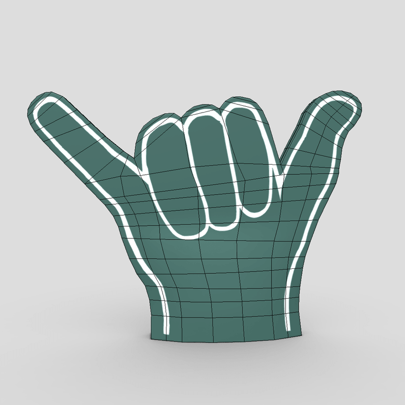 Foam Finger 4 - low poly PBR 3d model