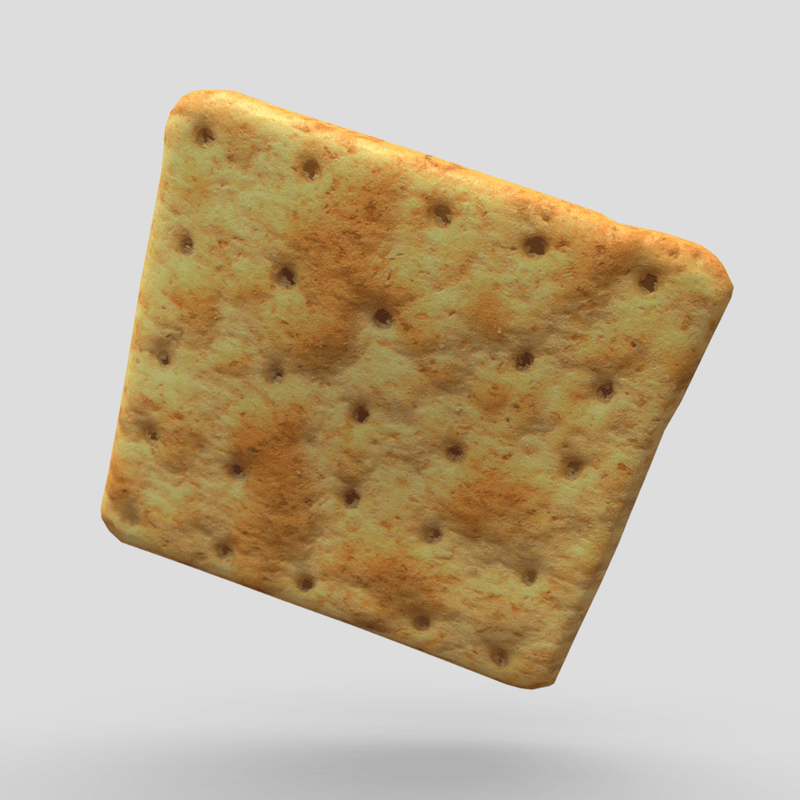 Cracker - low poly PBR 3d model