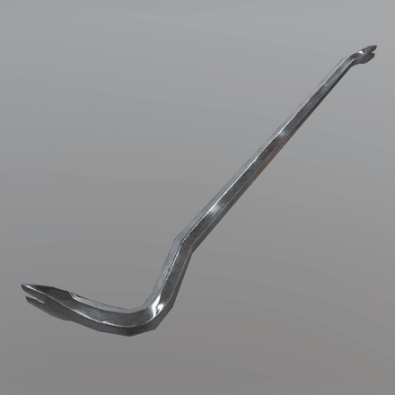 CC0 - Crowbar - low poly PBR 3d model