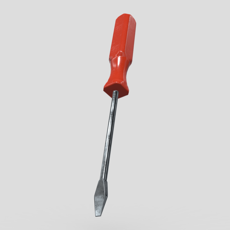 CC0 - Screwdriver - low poly PBR 3d model