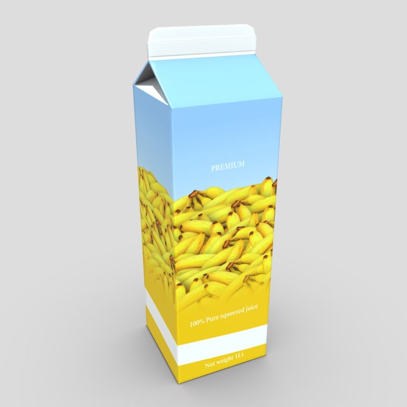 Banana Juice - low poly PBR 3d model