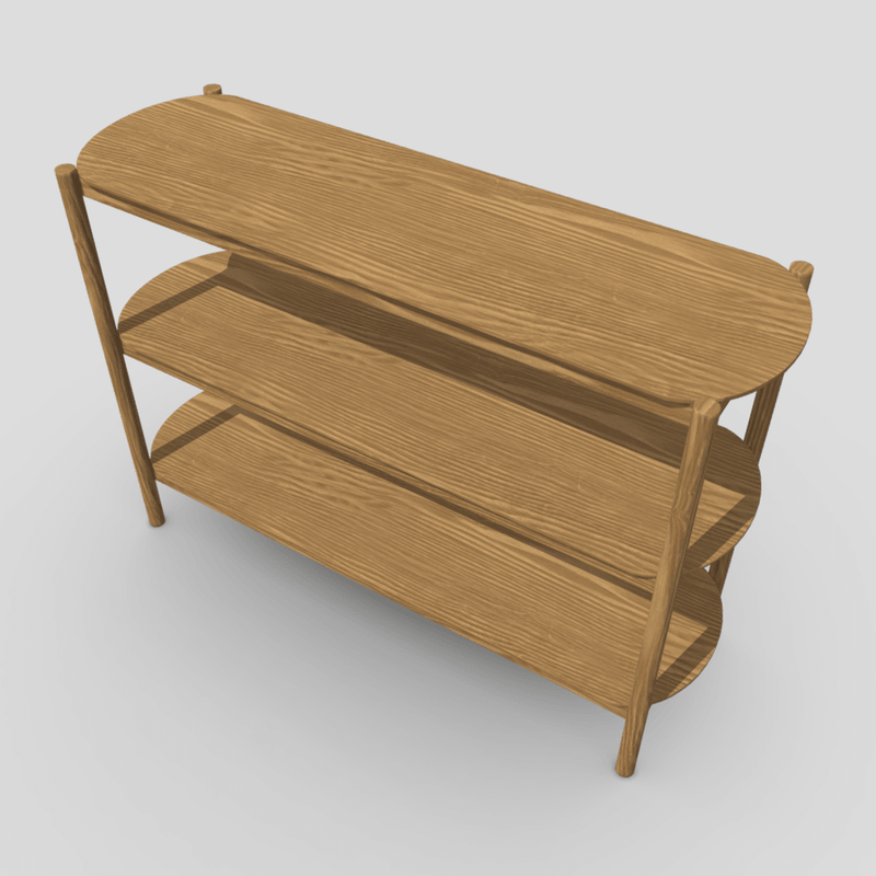 Shelf 6 - low poly PBR 3d model