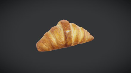 Croissant 2 - low poly PBR 3d model