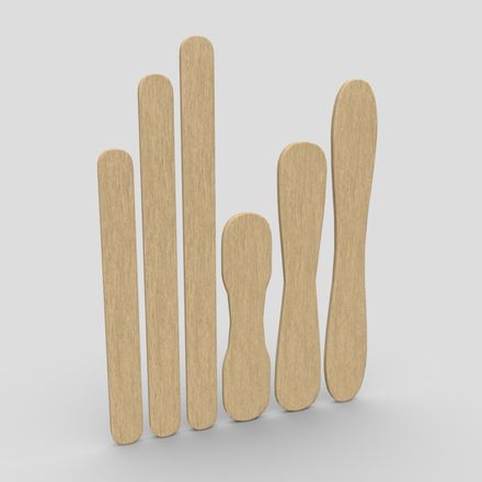 Popsicle Sticks - low poly PBR 3d model