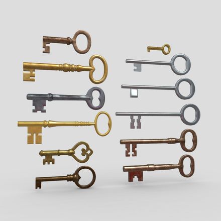 Key Pack - low poly PBR 3d model