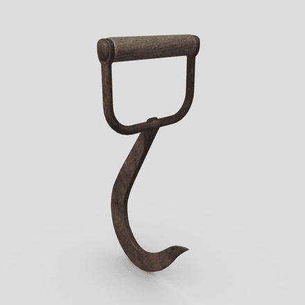 Meat Hook 3 - low poly PBR 3d model