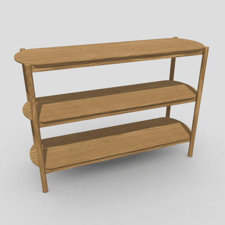 Shelf 6 - low poly PBR 3d model