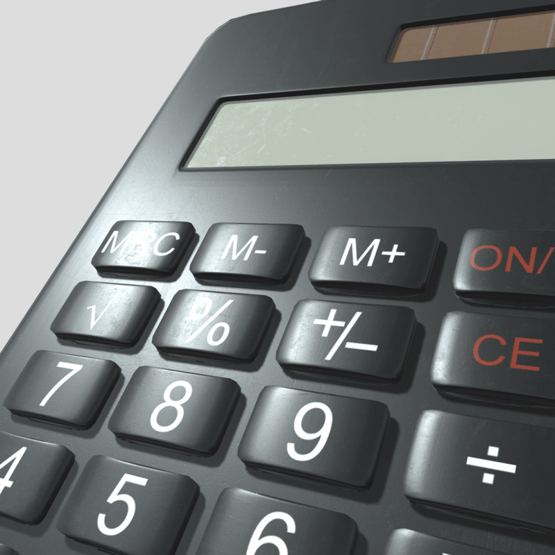 Calculator - low poly PBR 3d model