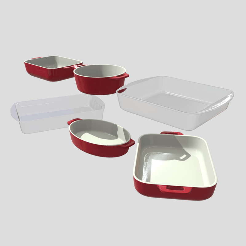 Baking Dish Pack - low poly PBR 3d model