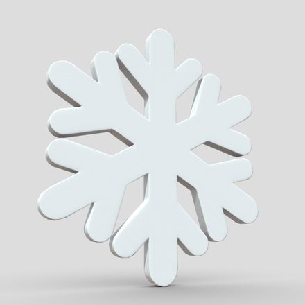 CC0 - Snowflake - low poly PBR 3d model