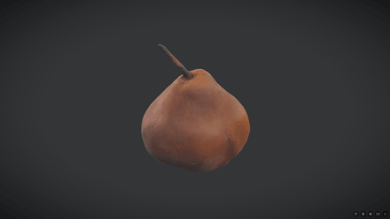 CC0 - Rotten Pear 3 - low poly PBR 3d model