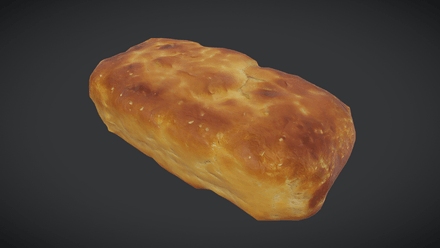 Potato Bread - low poly PBR 3d model