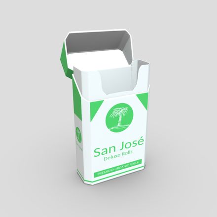 Cigarette Box - low poly PBR 3d model