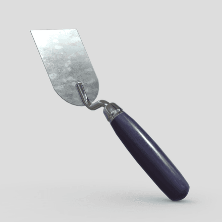 Plaster Spatula - low poly PBR 3d model