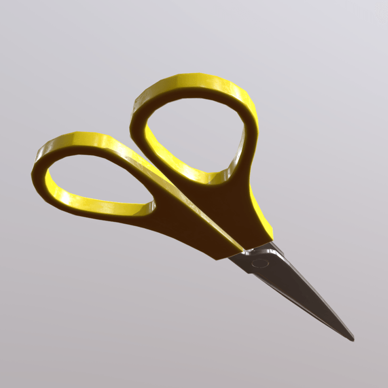 CC0 - Scissors - low poly PBR 3d model