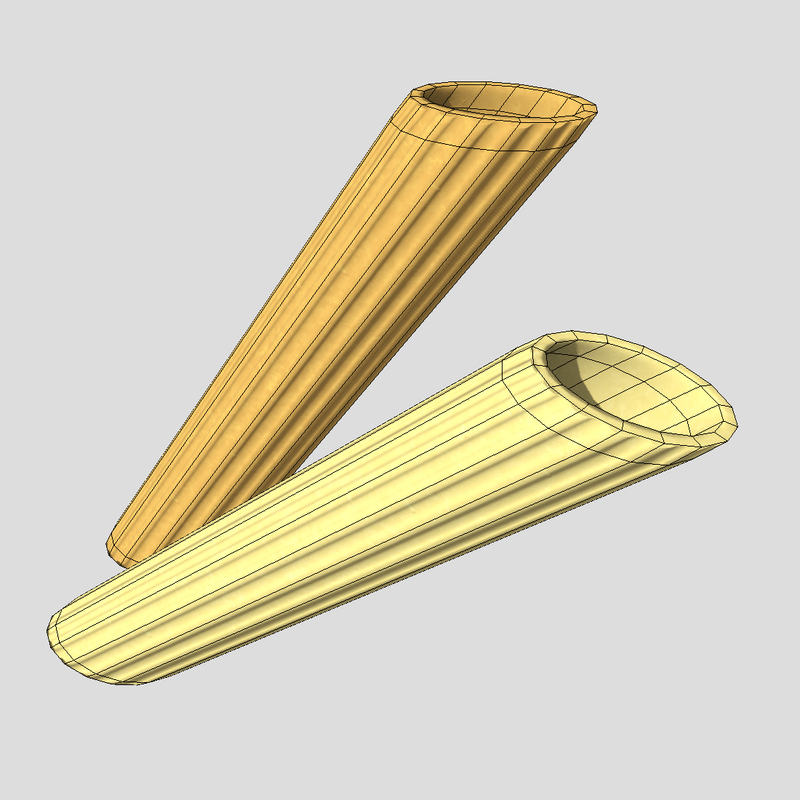 Pasta Penne - low poly PBR 3d model