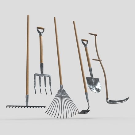 Gardening Tools Pack - low poly PBR 3d model