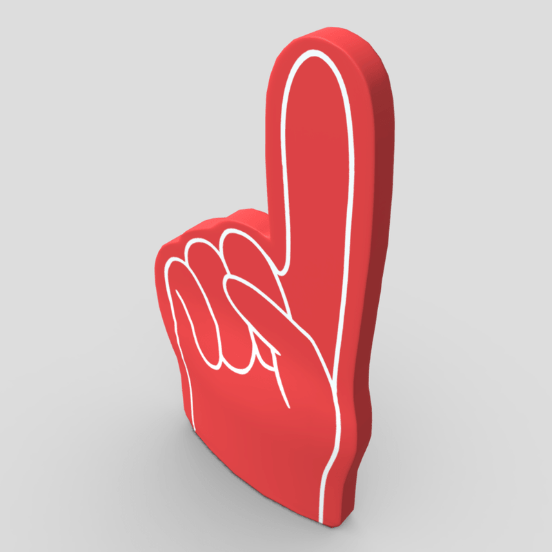 CC0 - Foam Finger - low poly PBR 3d model
