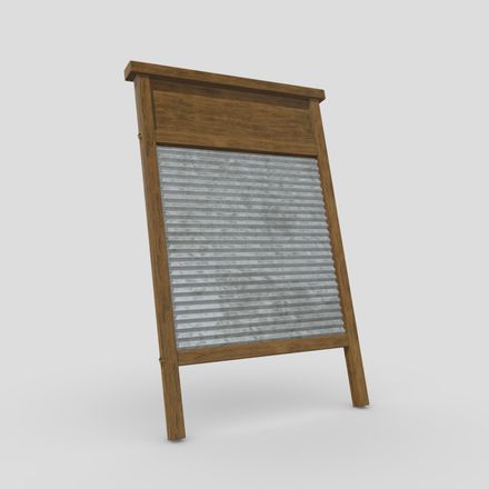 Washboard - low poly PBR 3d model