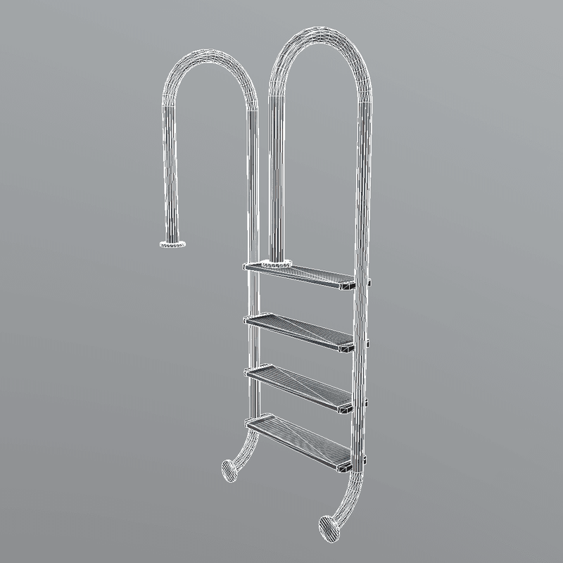 Pool Ladder - low poly PBR 3d model