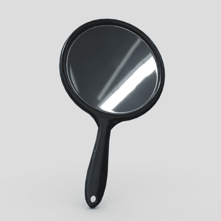 Hand Mirror - low poly PBR 3d model