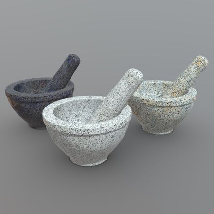 Mortar And Pestle - low poly PBR 3d model