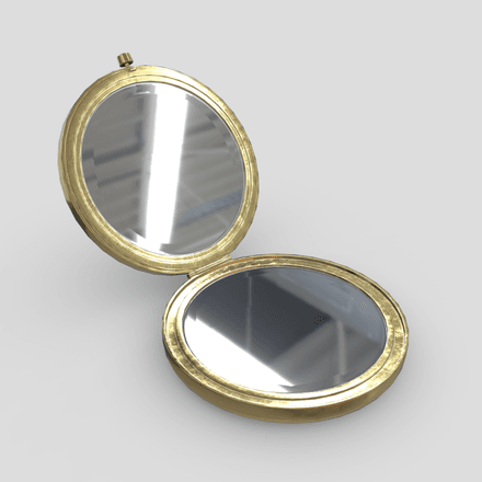 Cosmetic Mirror 2 - low poly PBR 3d model