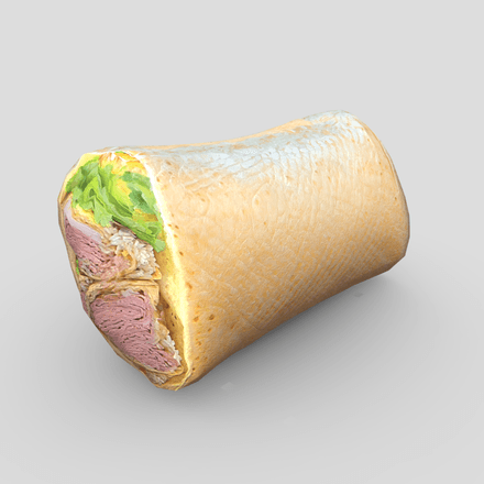 Burrito - low poly PBR 3d model