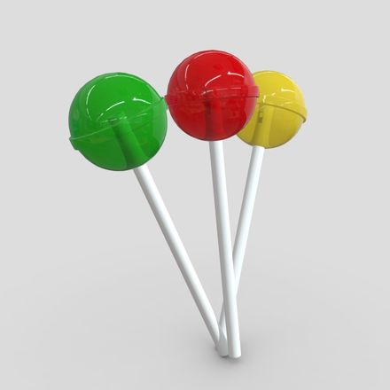 Lollipop - low poly PBR 3d model