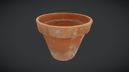 Terracotta Pot 2 - low poly PBR 3d model