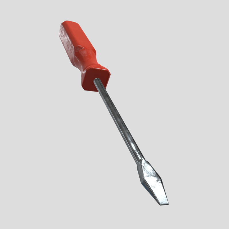CC0 - Screwdriver - low poly PBR 3d model