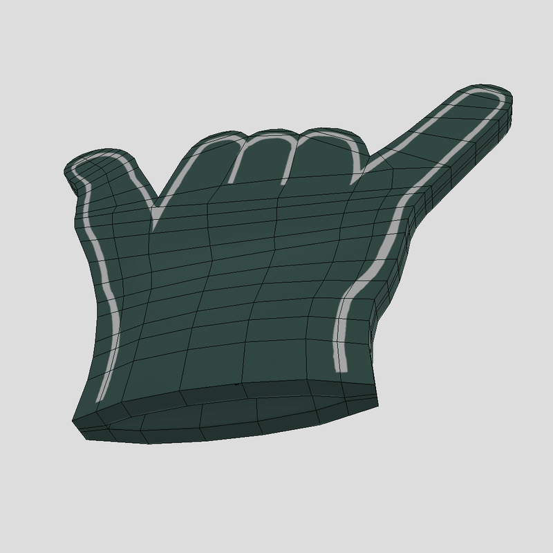 Foam Finger 4 - low poly PBR 3d model