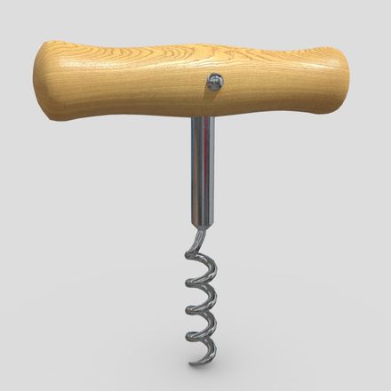 Corkscrew - low poly PBR 3d model