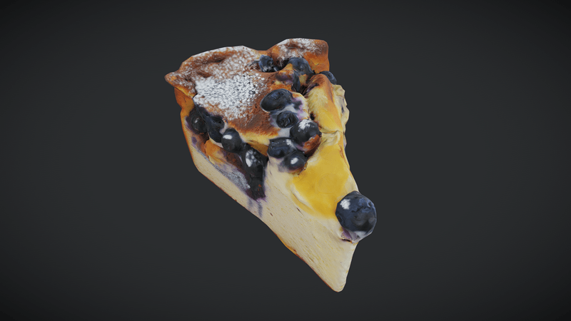 Fruit Cake Slice - low poly PBR 3d model