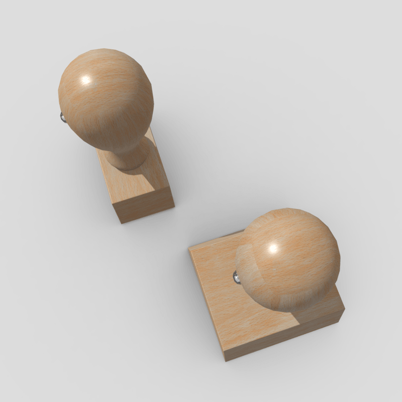 Rubber Stamp - low poly PBR 3d model