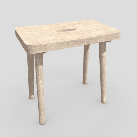 Stool 9 - low poly PBR 3d model