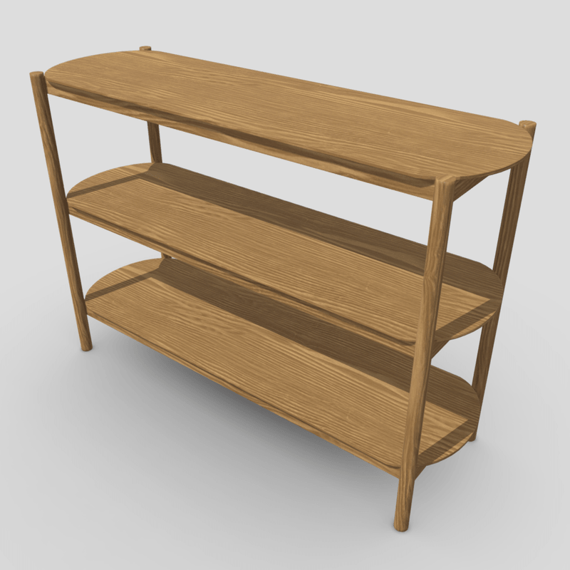 Shelf 6 - low poly PBR 3d model