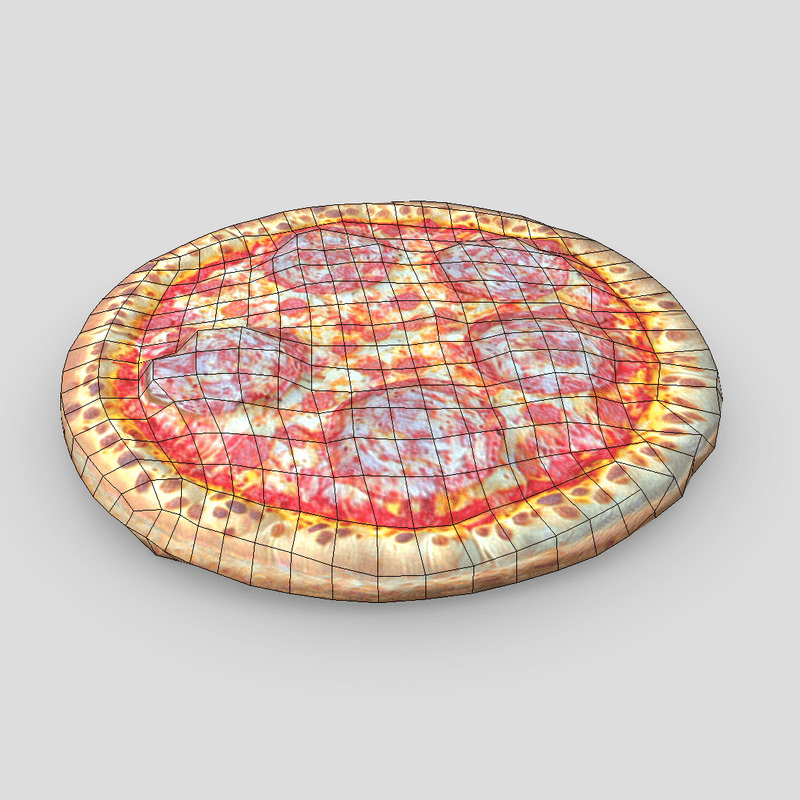 CC0 - Pizza Salami - low poly PBR 3d model