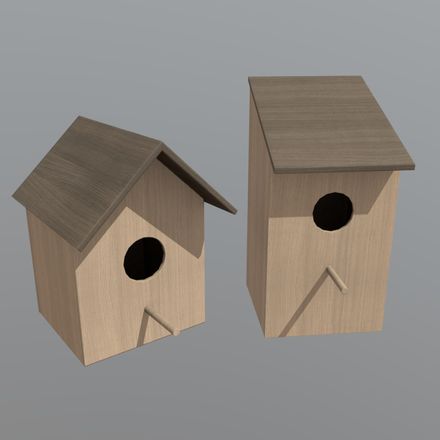 Birdhouse - low poly PBR 3d model