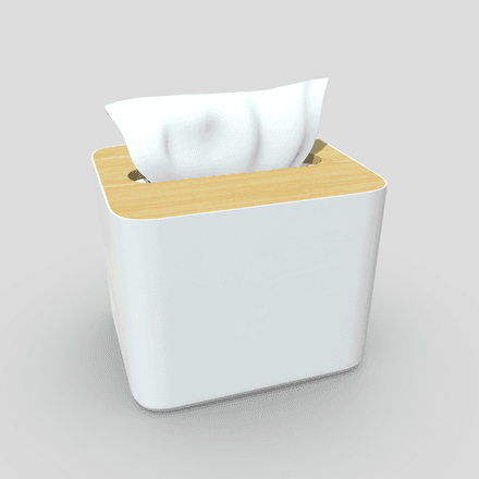 Tissue Box 4 - low poly PBR 3d model