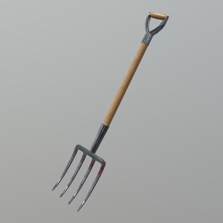 Pitchfork - low poly PBR 3d model