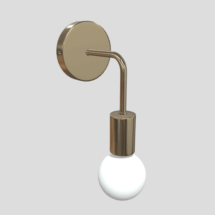 Wall lamp 2 - low poly PBR 3d model