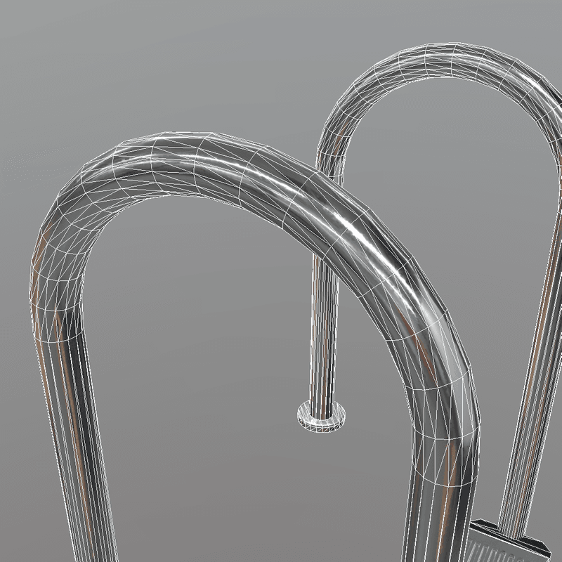 Pool Ladder - low poly PBR 3d model